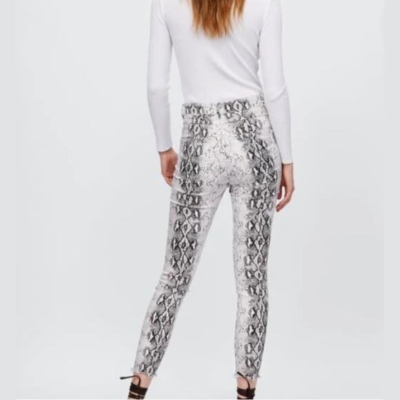 2/30 ZARA ZW High Waisted Snake Print Skinny Jeans – Size 42 / US 8 - Picture 3 of 7
